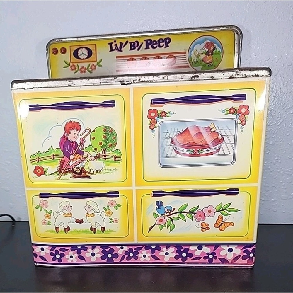 VTG Little "Lil‎ Bo Peep" Wolverine Tin Litho Metal Play Kitchen Stove~Model 502